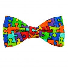 Van Buck Multi Coloured Jigsaw Cotton Men's Bow Tie