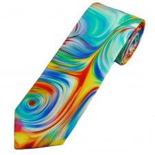 Van Buck Multi Coloured Swirl Pattern Cotton Men's Tie