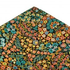 Van Buck Navy Blue Floral Pocket Square Made with Liberty Fabric
