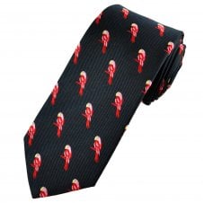 Van Buck Navy Blue, Red & Pink Parrots Men's Silk Tie