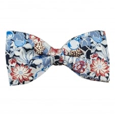 Van Buck Navy, Light Blue & Red Men's Bow Tie Made with Liberty Fabric