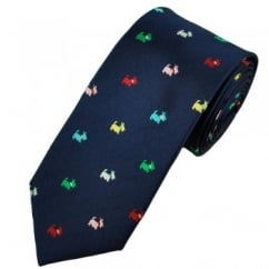 Van Buck Navy & Multi Coloured Scottie Dog Tie