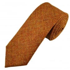 Van Buck Orange Check 100% Wool Tie