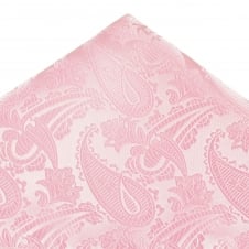 Van Buck Pink Paisley Patterned Pocket Square Handkerchief