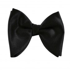 Van Buck Plain Black Big Butterfly Men's Bow Tie