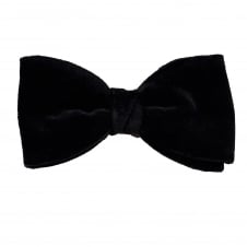 Van Buck Plain Black Men's Velvet Bow Tie