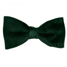 Van Buck Plain Bottle Green Men's Velvet Bow Tie