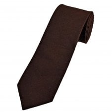 Van Buck Plain Brown Lambswool Tie
