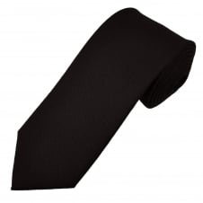 Van Buck Plain Chocolate Brown Lambswool Tie