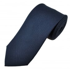 Van Buck Plain Navy Blue Lambswool Tie
