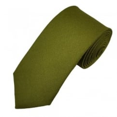 Van Buck Plain Olive Green Lambswool Tie