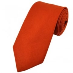 Van Buck Plain Orange Lambswool Tie