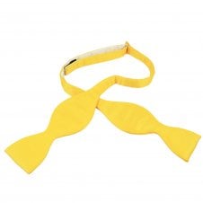 Van Buck Plain Sunflower Yellow Duchess Satin Self-Tie Bow Tie