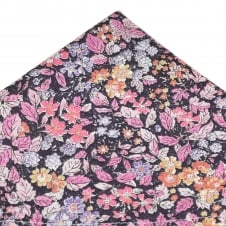 Van Buck Purple Flower Pattern Pocket Square Made with Liberty Fabric