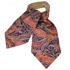 Van Buck Purple Paisley Casual Day Cravat Made with Liberty Fabric