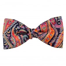 Van Buck Purple Paisley Men's Bow Tie Made with Liberty Fabric