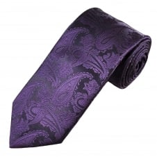 Van Buck Purple Paisley Patterned Men's Designer Tie