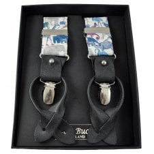 Van Buck Queue for the Zoo Animals Men's Trouser Braces - Made with Liberty Fabric