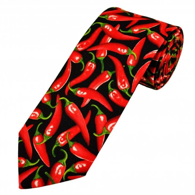 Van Buck Red Chilli Peppers Cotton Men's Tie