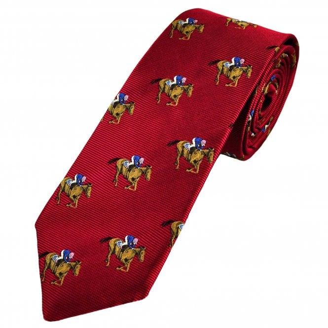 Van Buck Red Horse Racing Silk Men's Tie