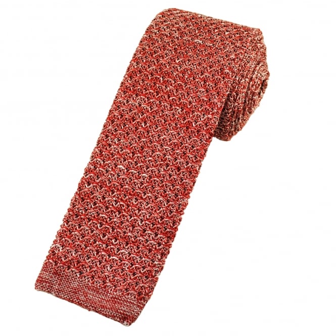 Van Buck Red Marl Pattern Designer Silk Knitted Tie