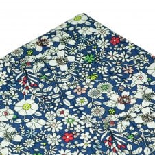 Van Buck Royal Blue Flower Pocket Square Made with Liberty Fabric