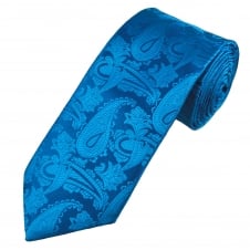 Van Buck Royal Blue Paisley Patterned Men's Designer Tie