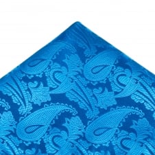 Van Buck Royal Blue Paisley Patterned Pocket Square Handkerchief