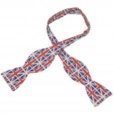Van Buck Union Jack Flag Designer Novelty Self Tie Bow Tie