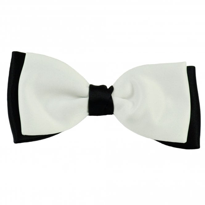 Van Buck White & Black Double Coloured Men's Bow Tie 