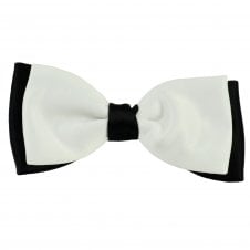 Van Buck White & Black Double Coloured Men's Bow Tie 