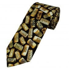 Van Buck Wine Bottle Corks Black Cotton Men's Tie