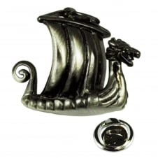 Viking Longship Lapel Pin Badge