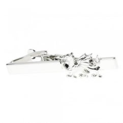 Welsh Dragon of Wales Rhodium Tie Bar