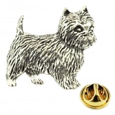 West Highland White Terrier Westie Dog Pewter Lapel Pin Badge