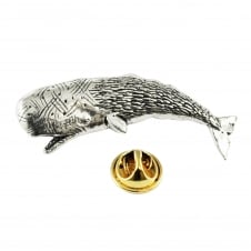 Whale English Pewter Lapel Pin Badge