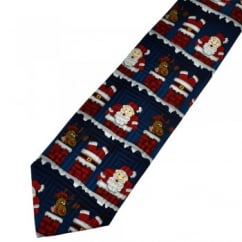 When Santa Got Stuck Up The Chimney Silk Novelty Christmas Tie