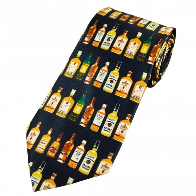 Whisky Bottles Men's Novelty Tie