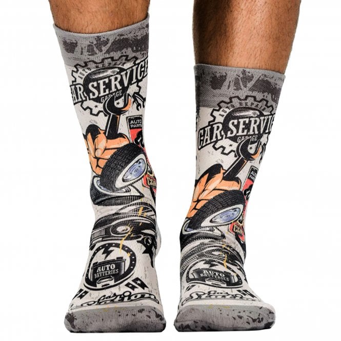 Wigglesteps Car Mechanic Themed Organic Cotton Blend Socks
