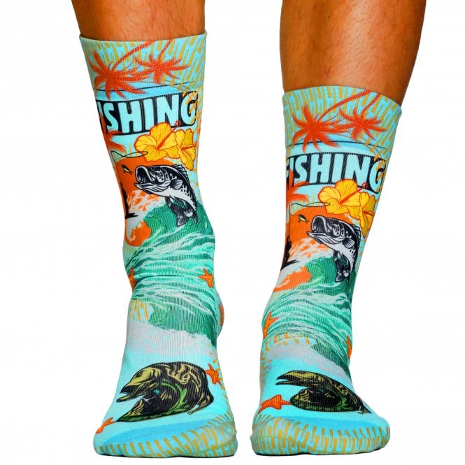 Wigglesteps Fishing Themed Organic Cotton Blend Socks