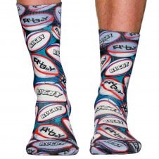 Wigglesteps Rugby Balls Organic Cotton Blend Socks