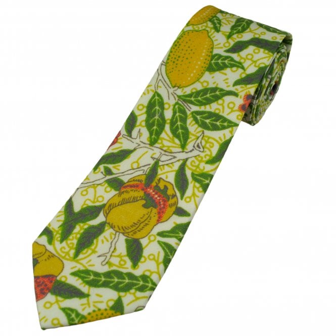 William Morris Fruit Printed Cotton Men's Designer Tie