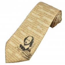 William Shakespeare Beige Men's Novelty Tie