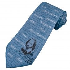William Shakespeare Blue Men's Novelty Tie