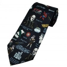 William Shakespeare Navy Blue Men's Novelty Tie