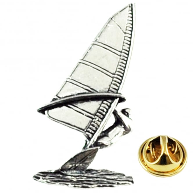 Windsurfer English Pewter Lapel Pin Badge