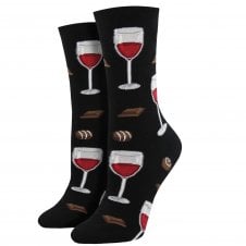 Wine & Chocolate Black Luxury Ladies Socks