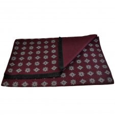 Wine Red & Grey Patterned Autumn Winter Luxury Soft Feel Scarf