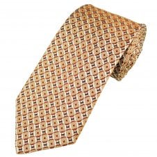 Wine Red, Grey & Silver Patterned Men's Silk Tie