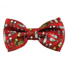 Wine Themed Red Men's Bow Tie